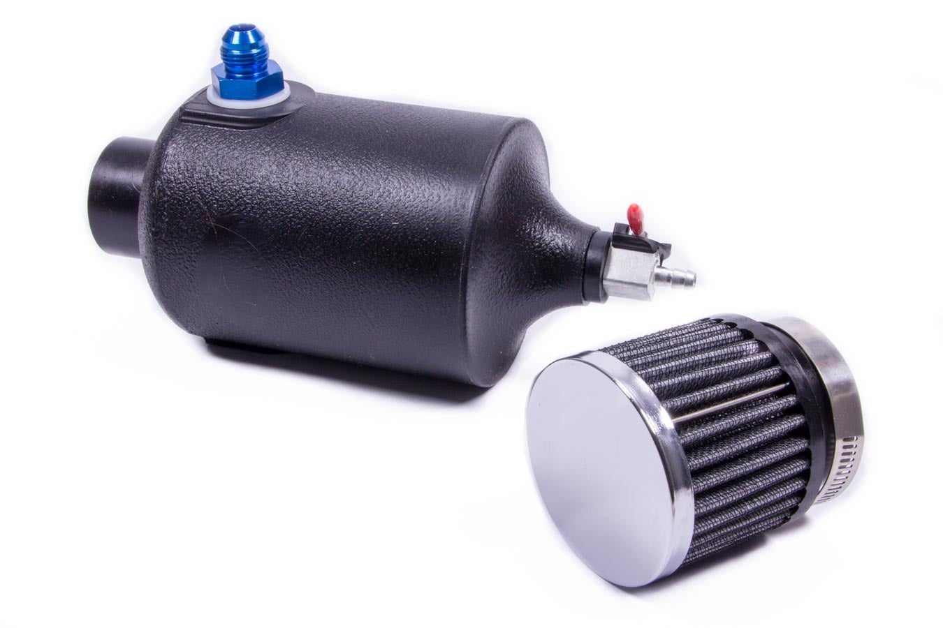 Jaz Breather Tank w/-8an Fitting - Black MPN JAZ605-825-01