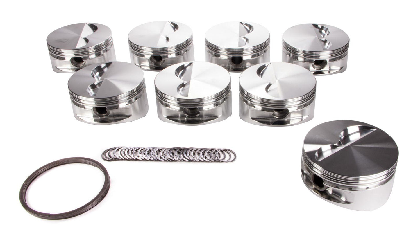 Je Pistons SBC F/T piston Set 4.125 Bore -5.0cc MPN JEP242886 For Chevy