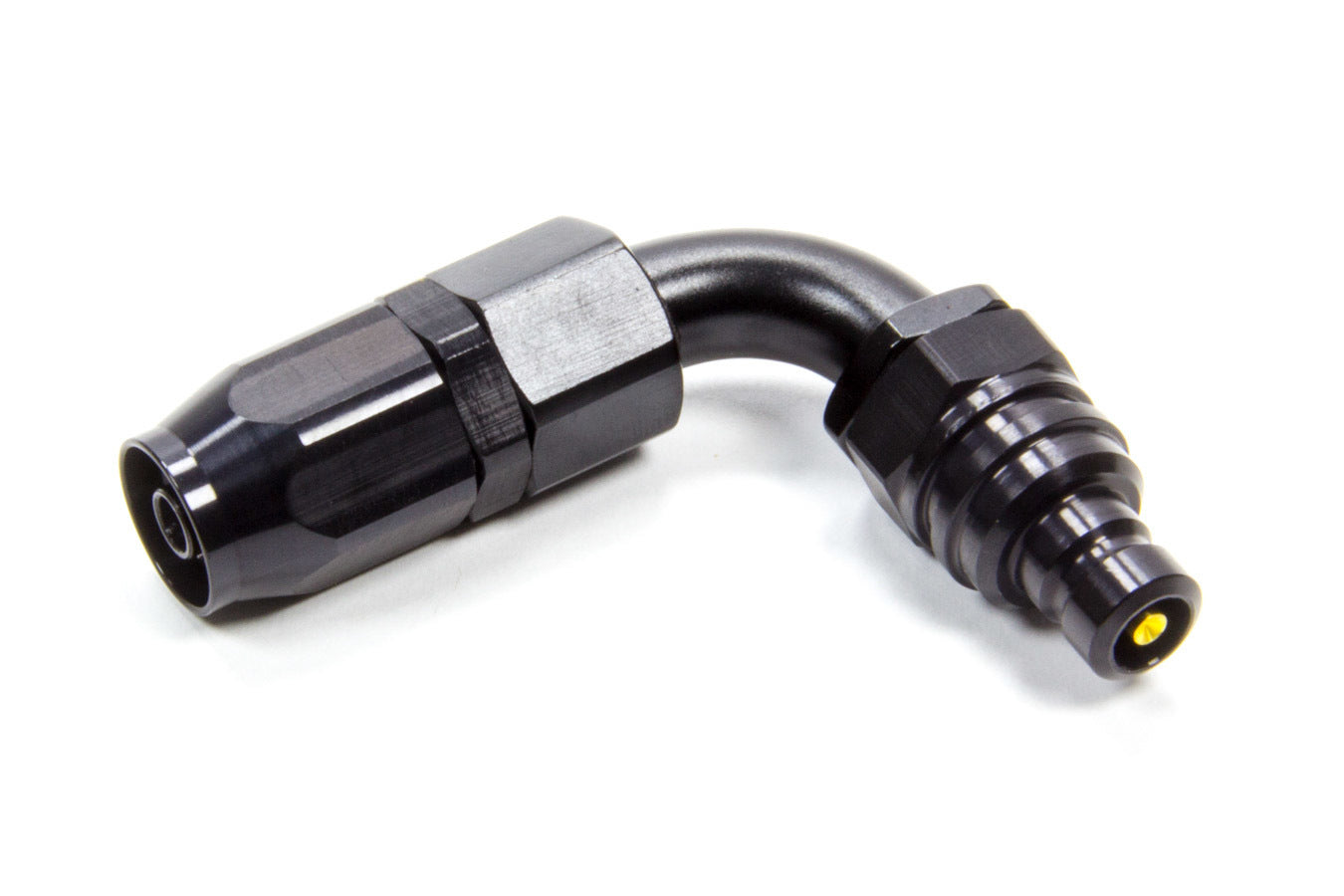 Jiffy-Tite Q/R #4 90 Deg Hose End Plug Valved Black 22604JE