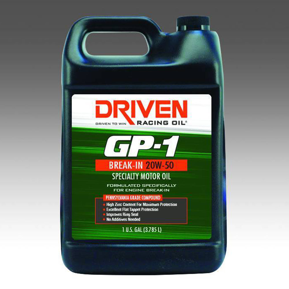 Driven Racing Oil GP-1 Conventional Break- In Oil 20w50 1 Gallon MPN JGP19556