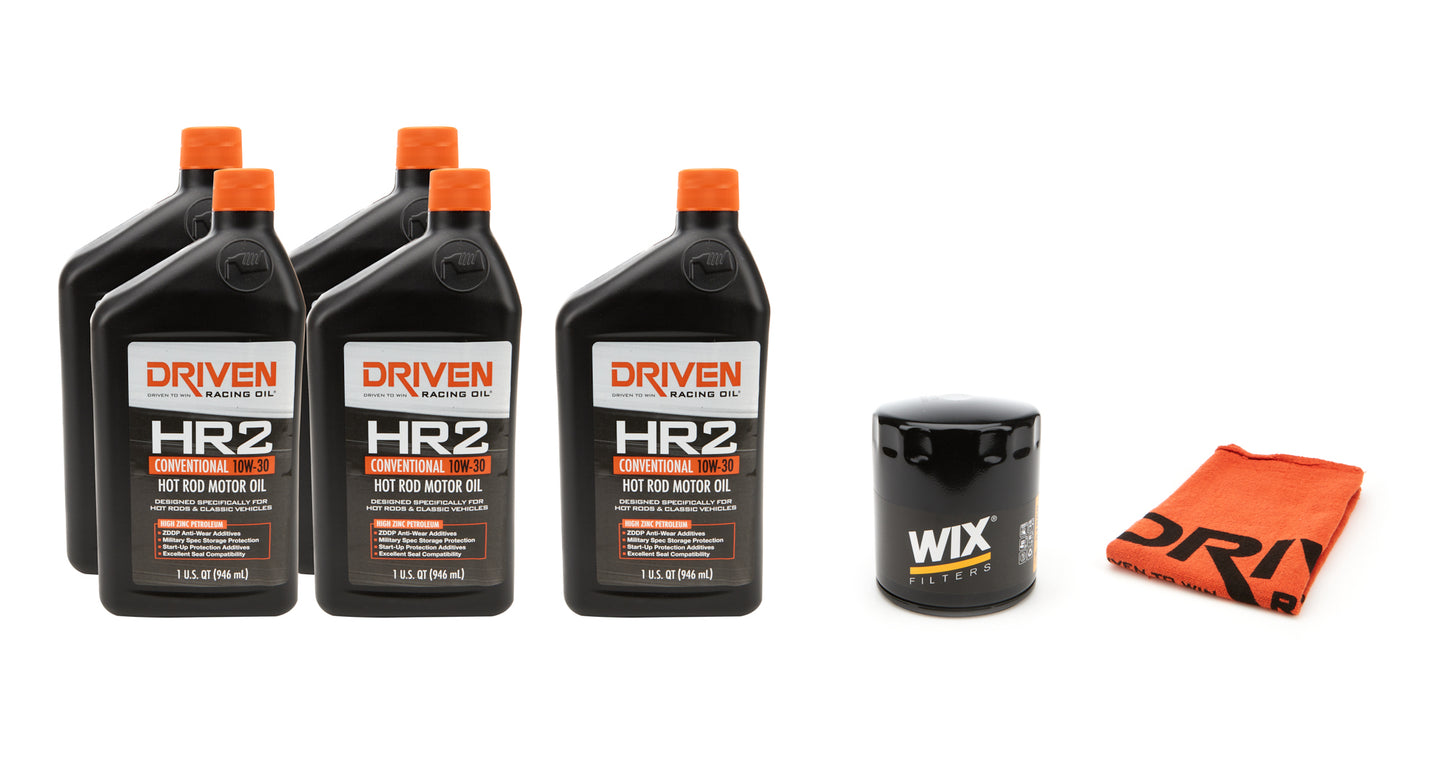 Driven Racing Oil 10W30 Oil Change Kit 64-75 GM V8 265-454 CID MPN JGP20500K For Chevy 1964-75