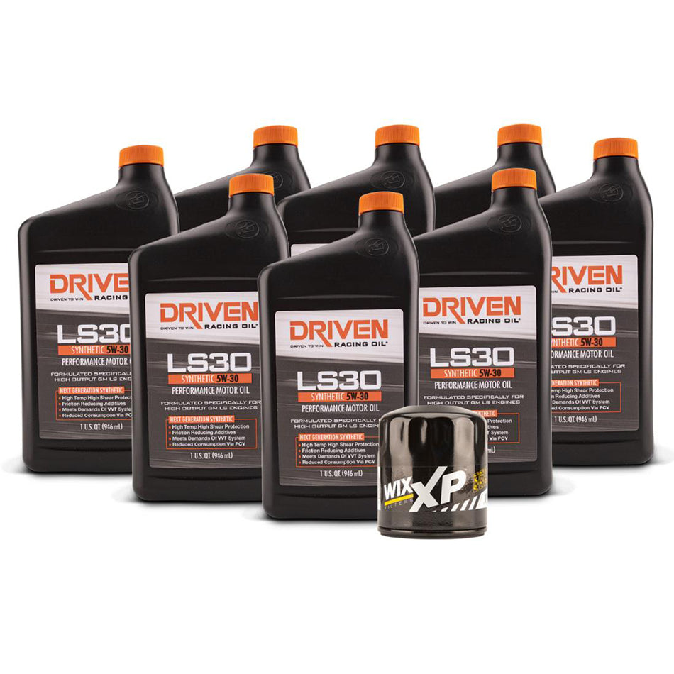 Driven Racing Oil LS30 Oil Change Kit 07- LS Engines 8 Qt MPN JGP20834K For GM LS-Series 2007-19