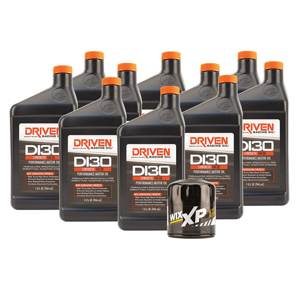 Driven Racing Oil DI30 Oil Change Kit 14- LT Engines 10 Qt MPN JGP21035K For GM GenV LT-Series