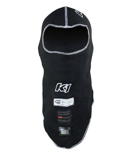 K1 Racegear Balaclava Head Sock Flex Black MPN K1R26-FHS-N