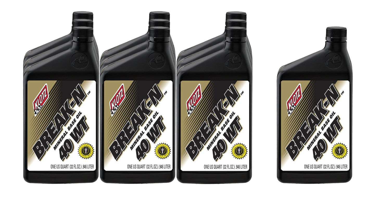 Klotz Synthetic Lubricants Break-N Mineral Base Oil 40WT Case 1 Quart MPN KLOKE-903-10