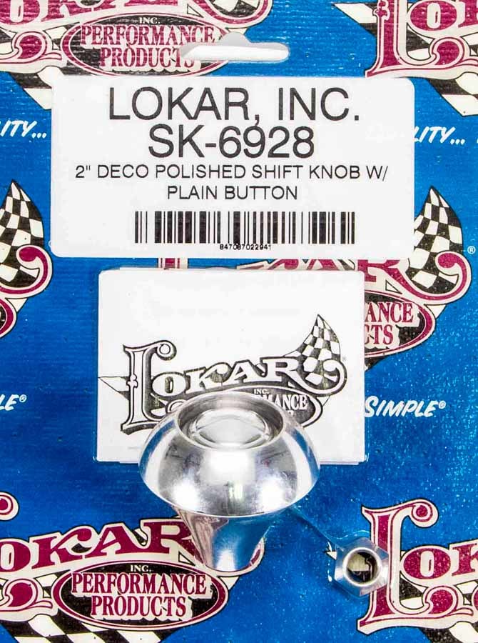 Lokar 2in Shift Knob Deco Polished w/Button MPN LOKSK-6928