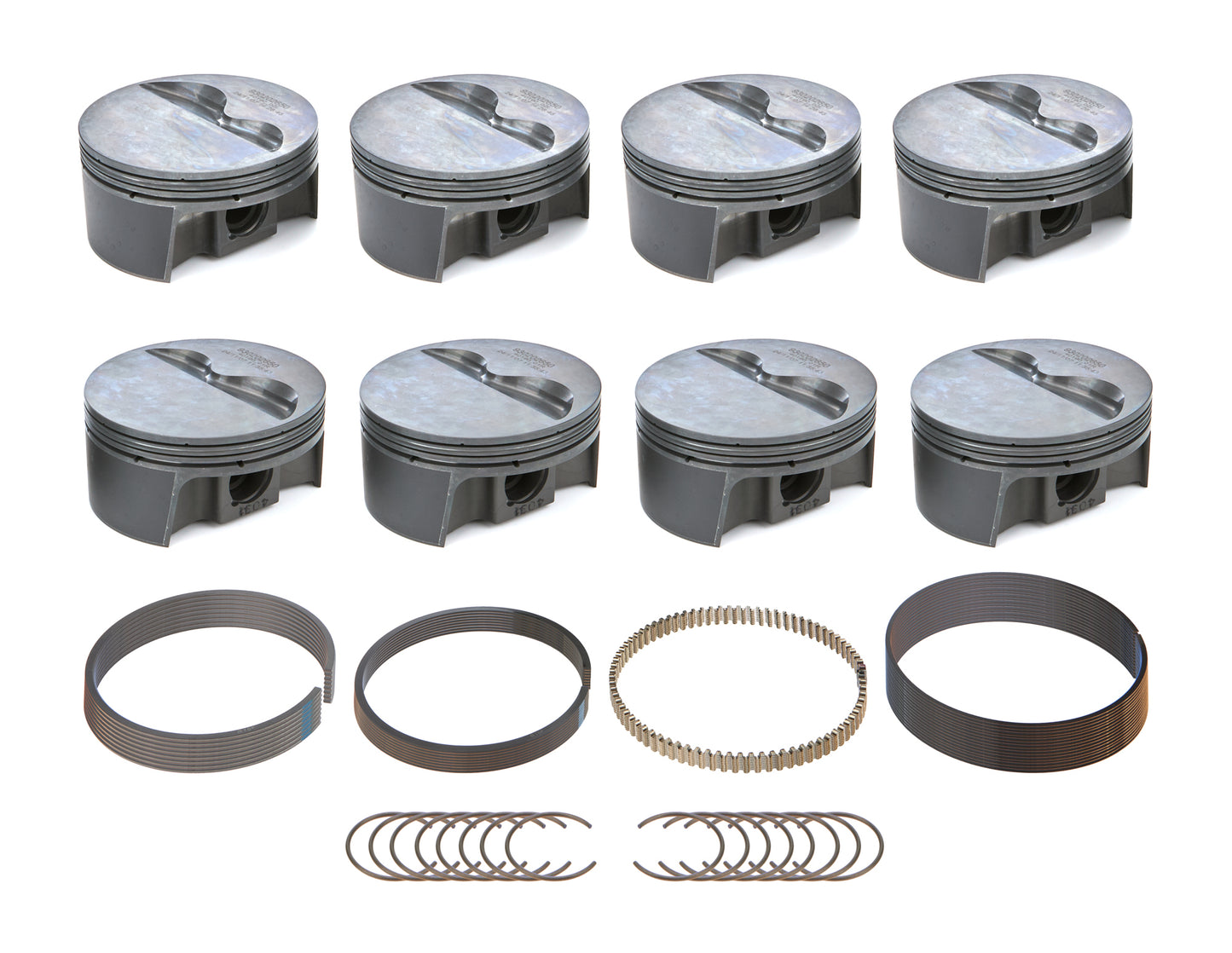 Mahle Pistons SBC PowerPak FT Piston Set 4.050 Bore -4.1cc MAH930202650