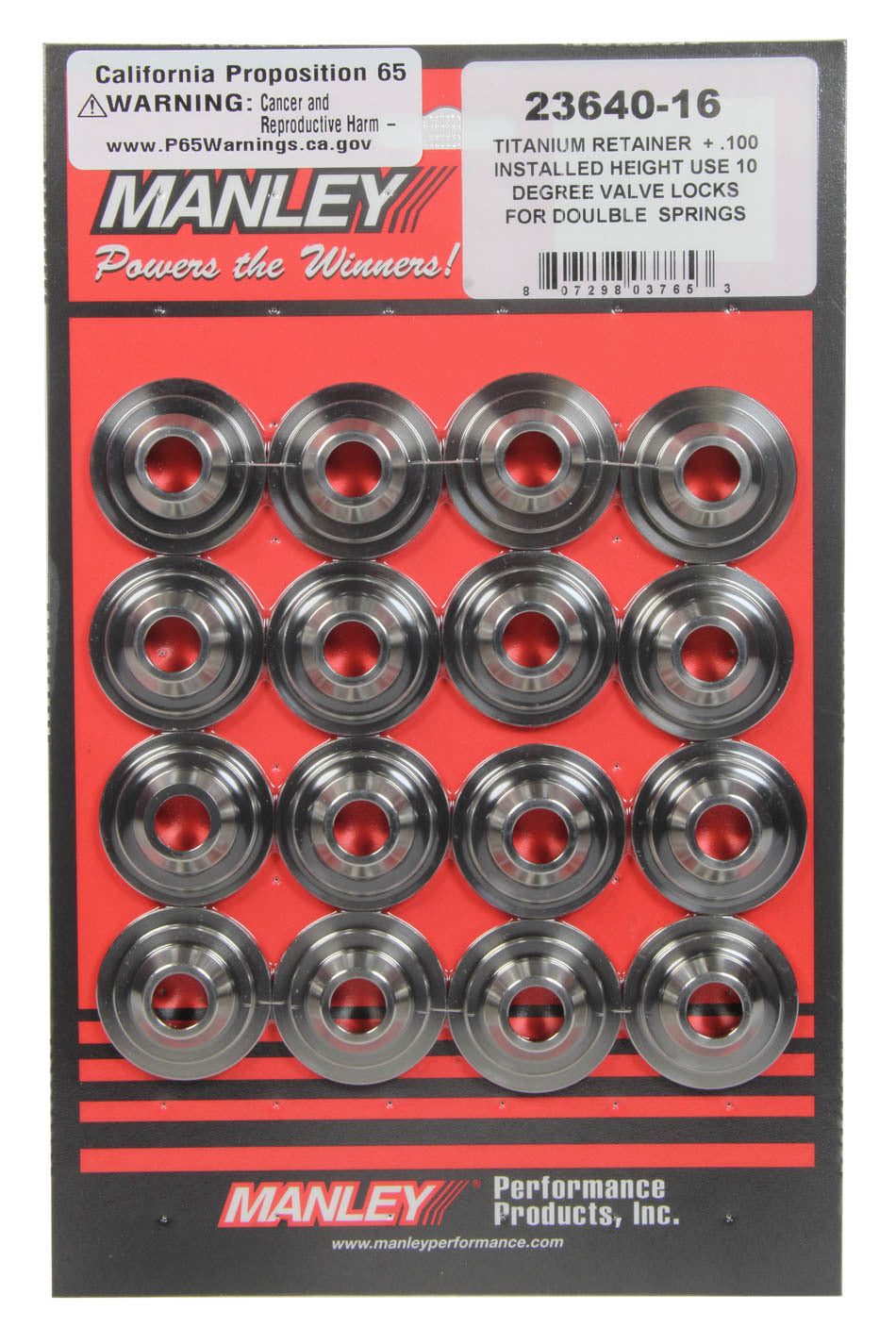 Manley 10 Deg Titanium Retainer +.100 MPN MAN23640-16