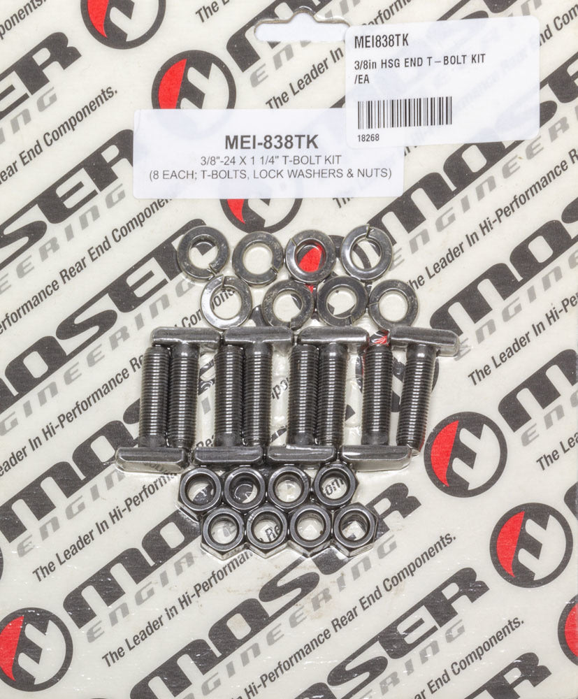 Moser Engineering 3/8in HSG END T-BOLT KIT /EA MPN MEI838TK For Ford