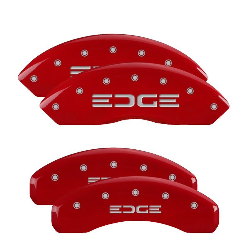 Mgp Caliper Cover 11-14 Ford Edge Caliper Covers Red MPN MGP10119SEDGRD For Ford Midsize SUV 2011-14