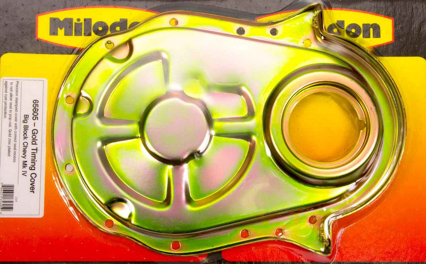 Milodon BBC Timing Cover - Gold MPN MIL65605 For Chevy