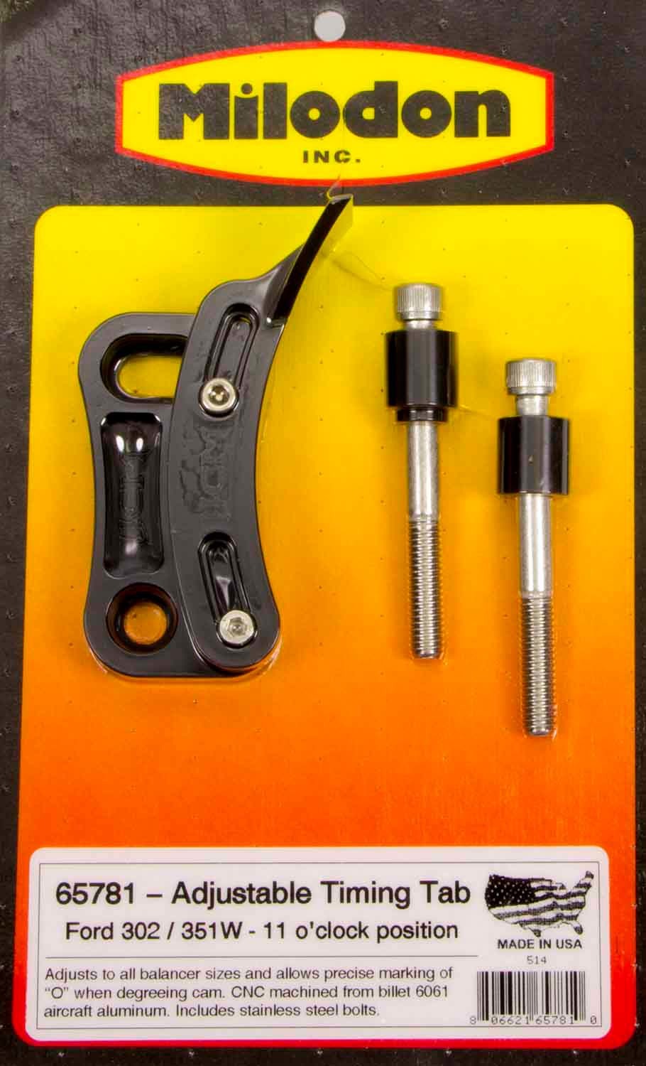 Milodon SBF Timing Pointer - 302-351W 11 O'Clock MPN MIL65781 For Ford