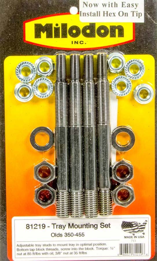 Milodon Olds V8 Windage Tray Stud Kit MPN MIL81219 For Oldsmobile