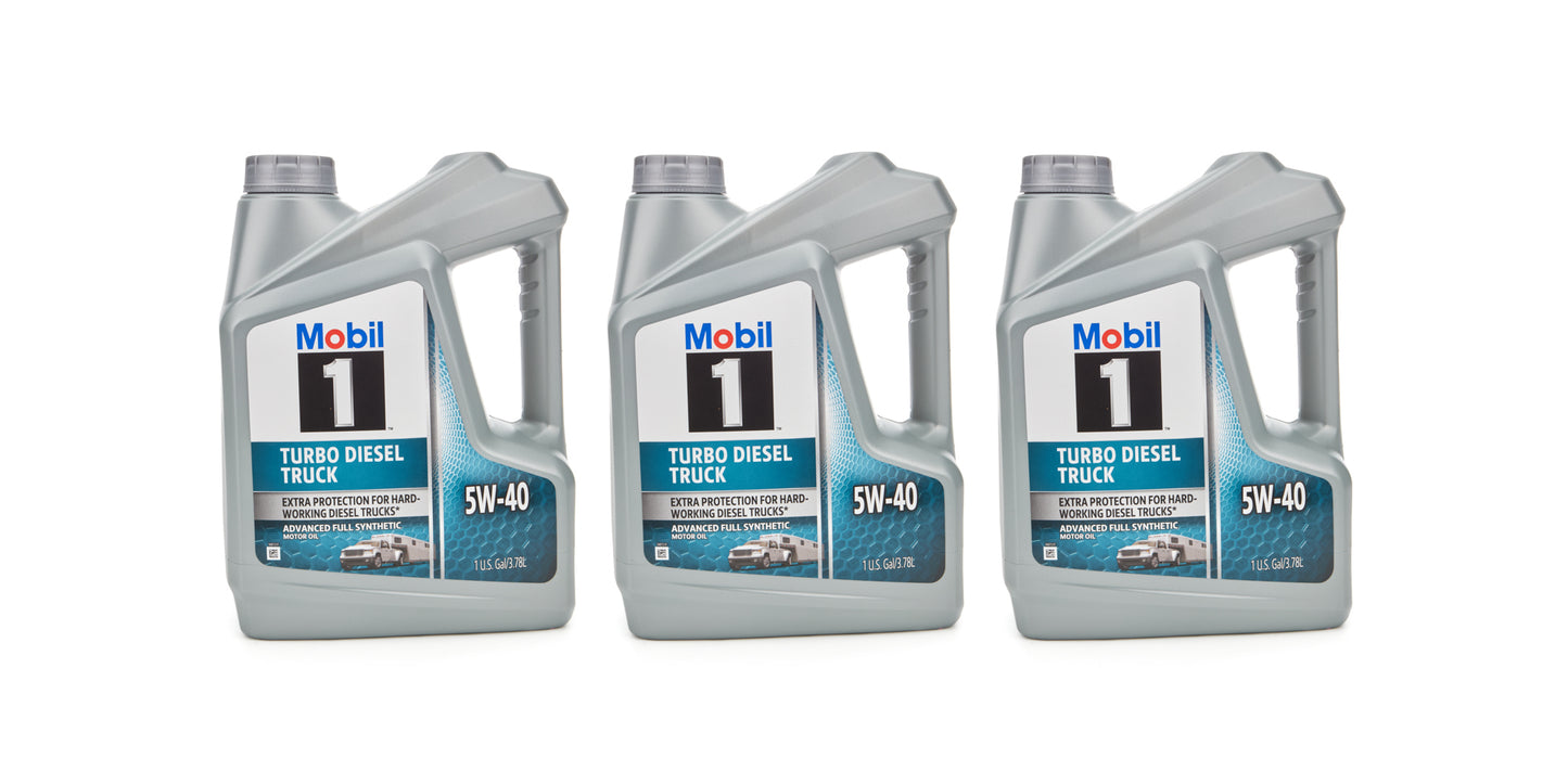 Mobil 1 5w40 Turbo Diesel Oil Case 3 x 1 Gallon MPN MOB127097 Truck