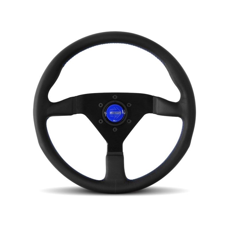 Momo Automotive Accessories Monte Carlo 350 Steering Wheel Leather Blue Stich MOMMCL35BK6B