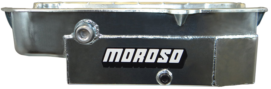 Moroso SBC 8qt CT Oil Pan - LH Dipstick MOR21325