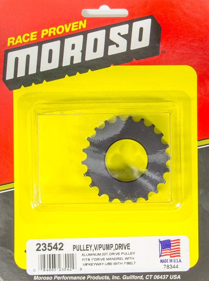 Moroso Dry Sump Drive Pulley 22T- Radius Tooth MPN MOR23542