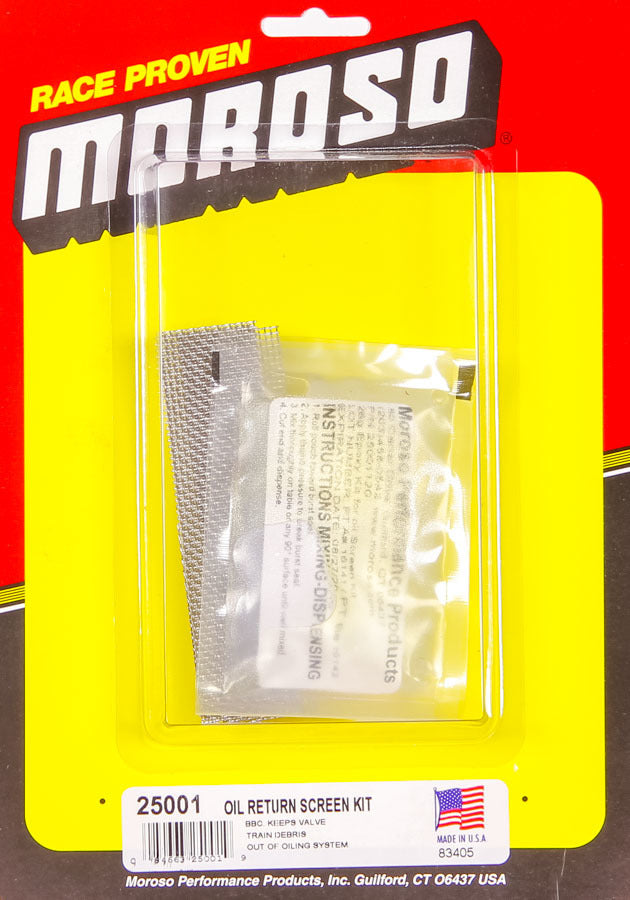 Moroso Oil Galley Return Screen MPN MOR25001 For Chevy
