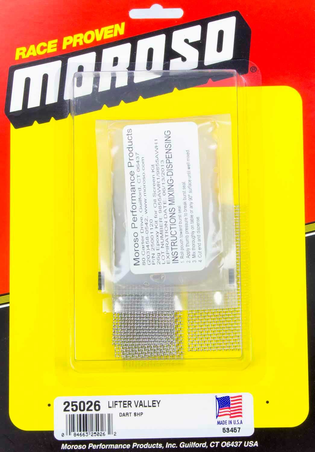 Moroso Oil Return Screen Kit - Dart SBC SHP Blocks MPN MOR25026 For Chevy