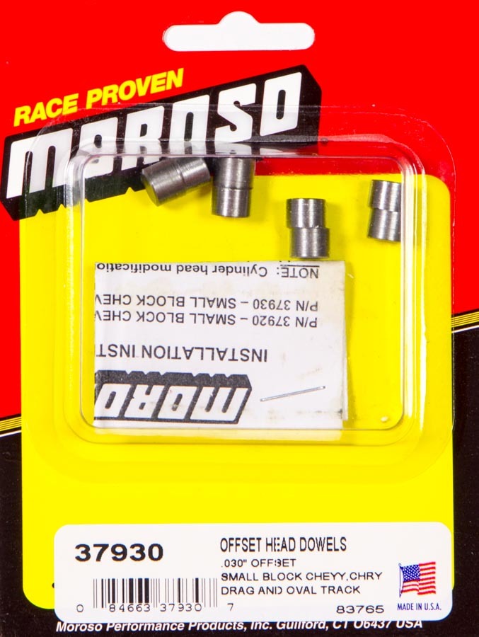 Moroso Sbc Offset Head Dowels MPN MOR37930 For Chevy, Mopar