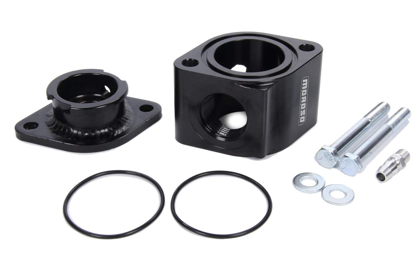 Moroso Manifold Filler Neck Kit - Billet Alum. Black MOR63424