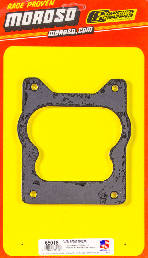 Moroso Carburetor Spacer- 1/2in Thick - Q-Jet MOR65018