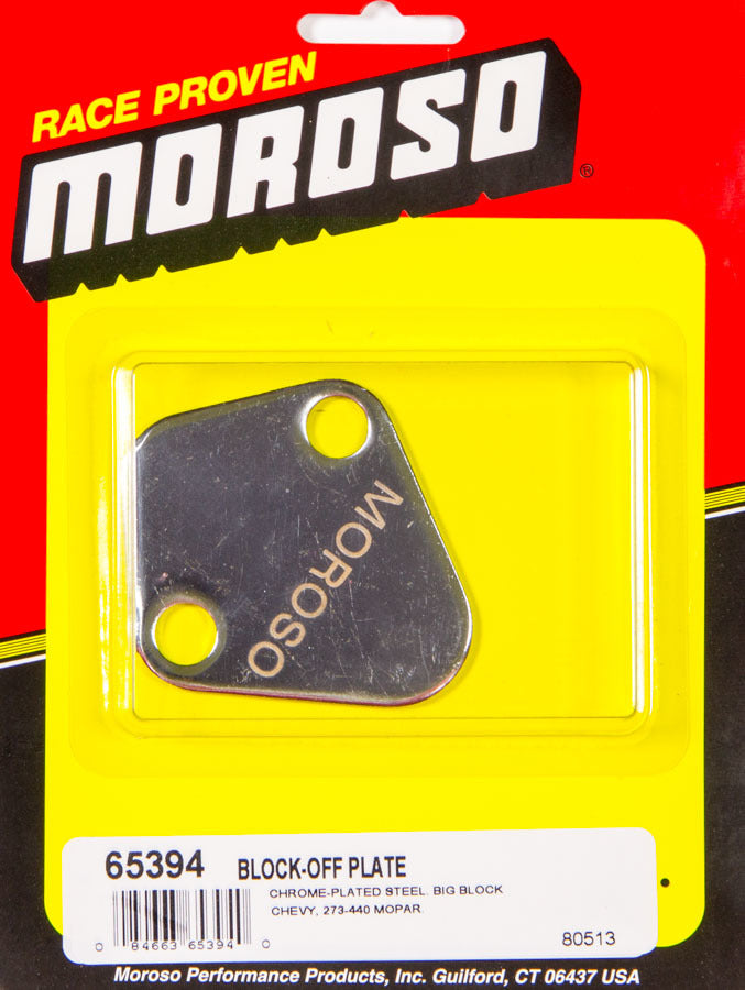 Moroso Bb Chevy F.P. Block-Off MPN MOR65394 For Ford, Chevy, Mopar
