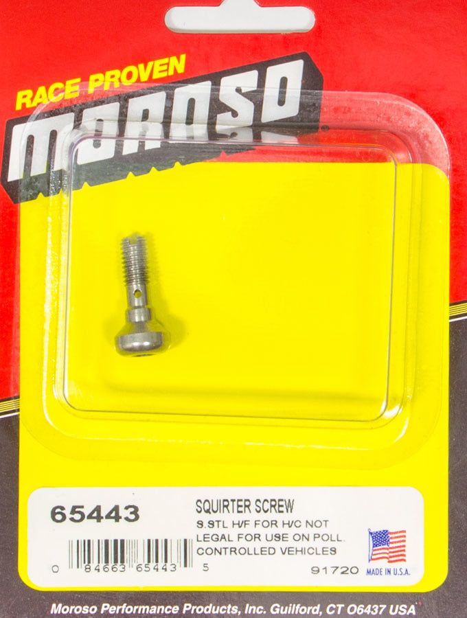 Moroso Squirter Screw-High Flow Alcohol MPN MOR65443