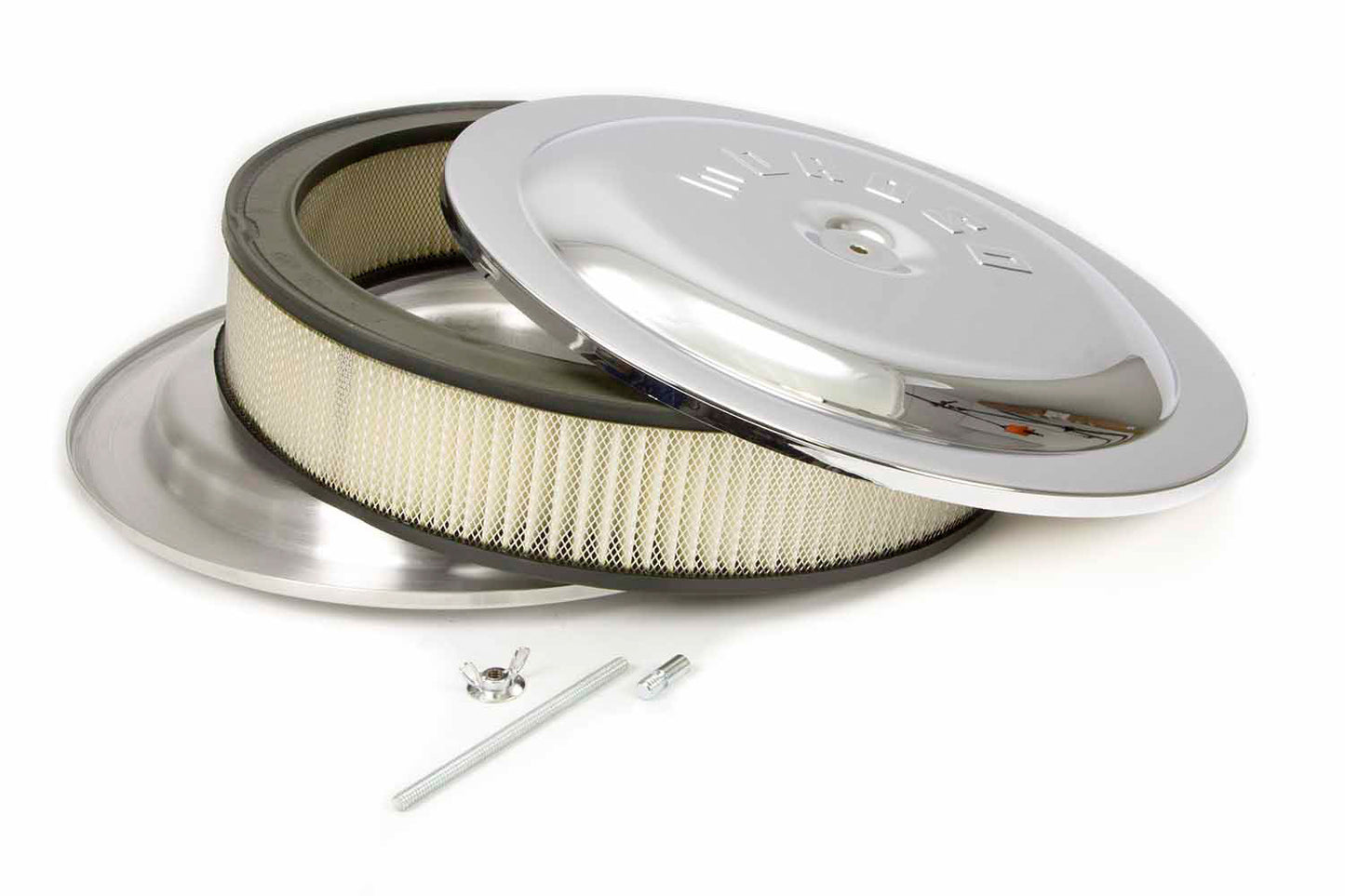 Moroso 14x3 Air Cleaner Kit w/Raised Bottom Chrome MPN MOR65913