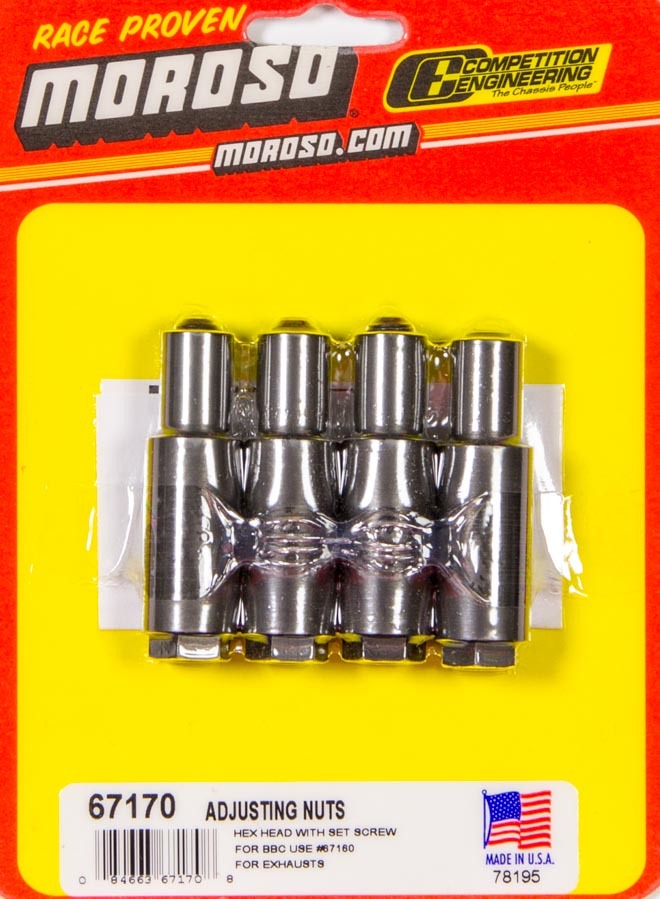 Moroso 7/16in. Rckr Studs Adj. Nut (4 Pack) MOR67170