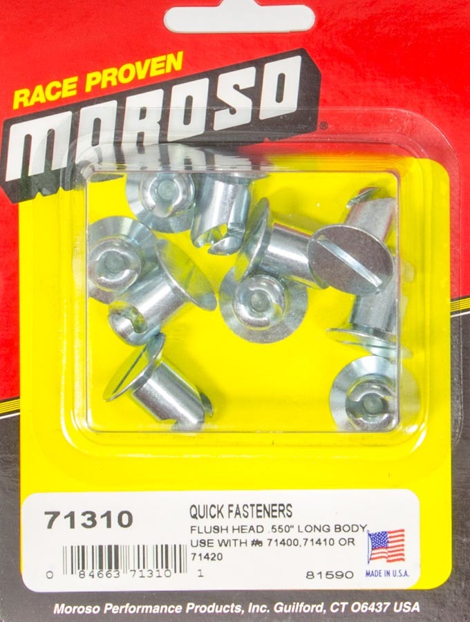Moroso Flush Head Quik Fastener .550in Long Body MPN MOR71310
