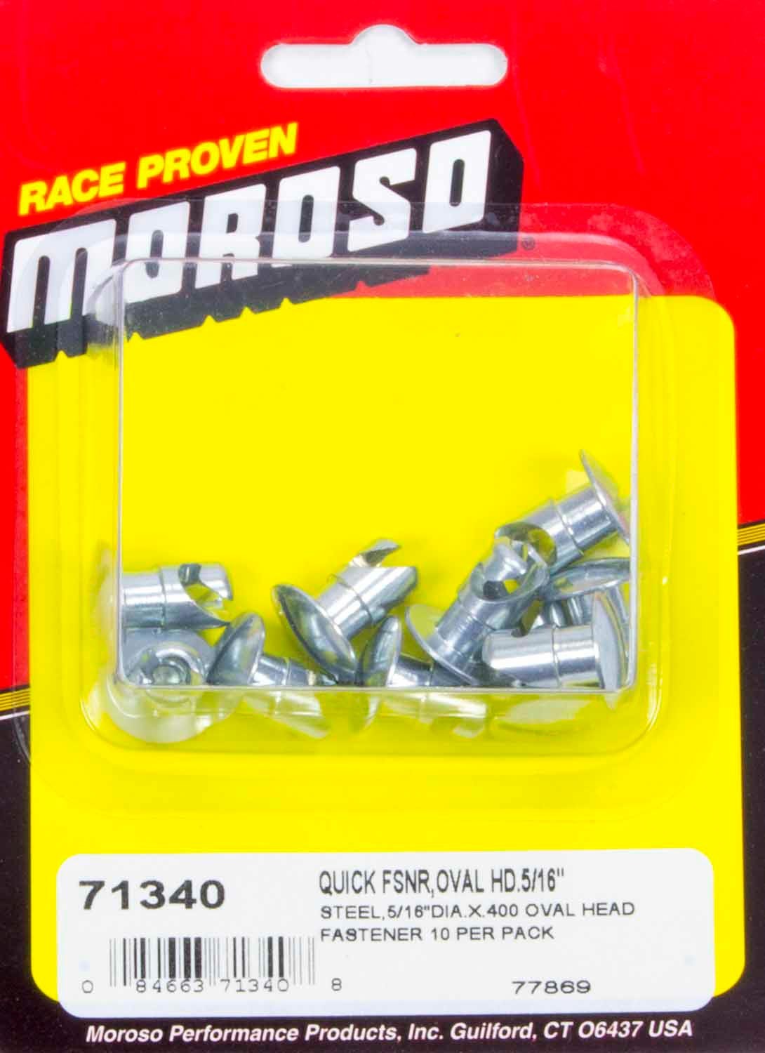 Moroso Steel Quick Fasteners- Oval Head-5/16in x .400i MOR71340