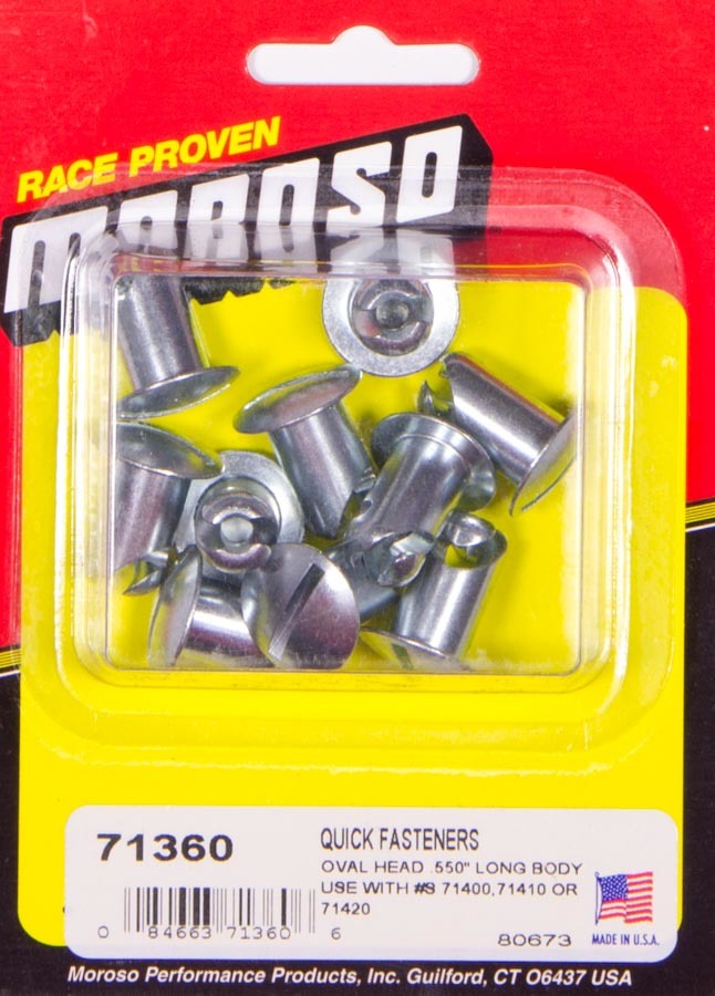 Moroso Oval Head Quik Fastener .550in Long Body MPN MOR71360