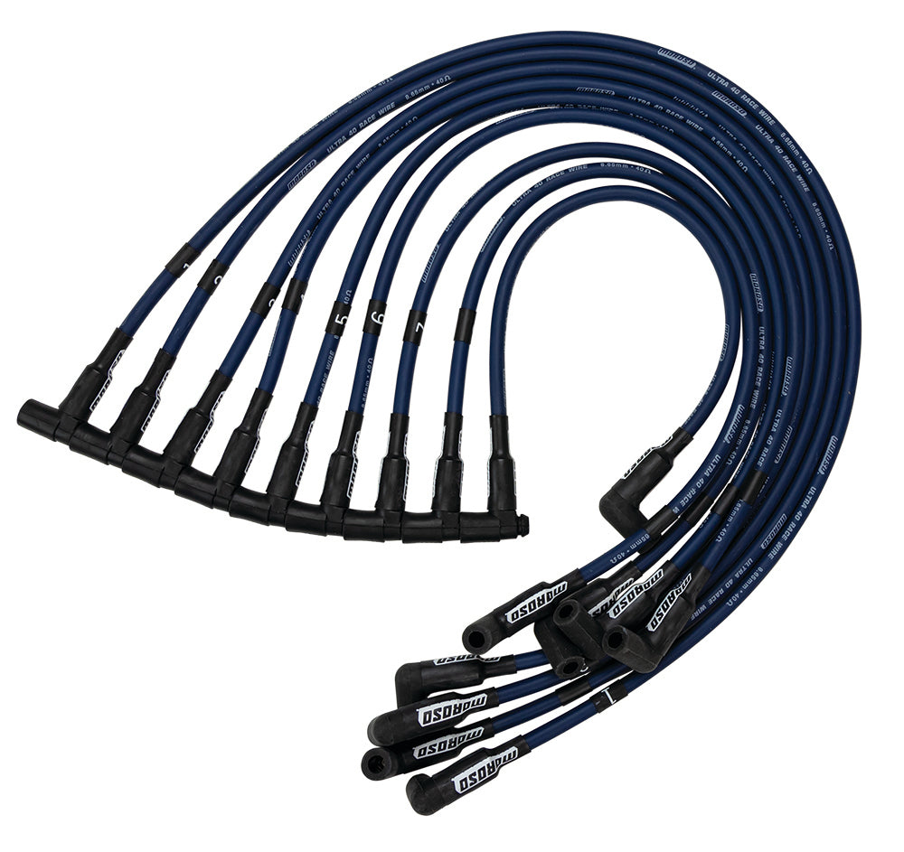 Moroso Ultra 40 Plug Wire Set SBC Sprint Car Blue MPN MOR73677 Sprint Car