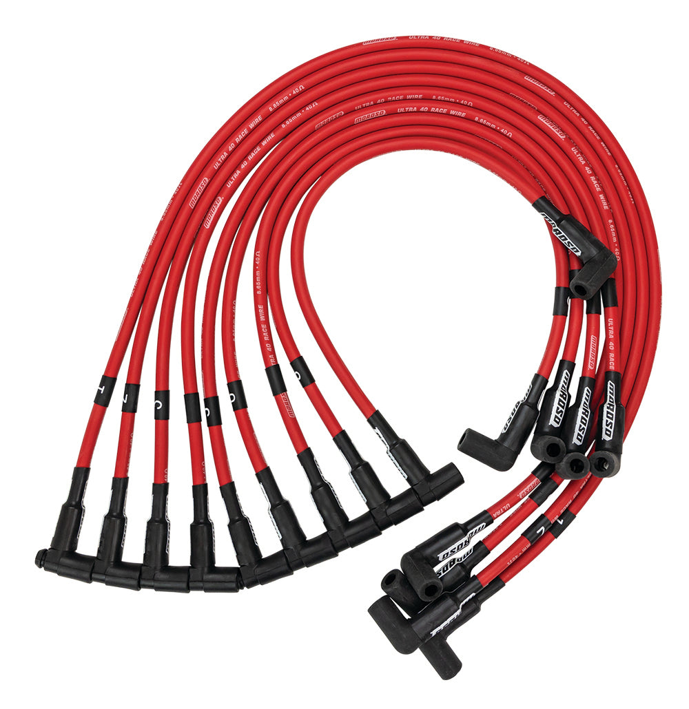 Moroso Ultra 40 Plug Wire Set SBC Sprint Car Red MPN MOR73699 Sprint Car