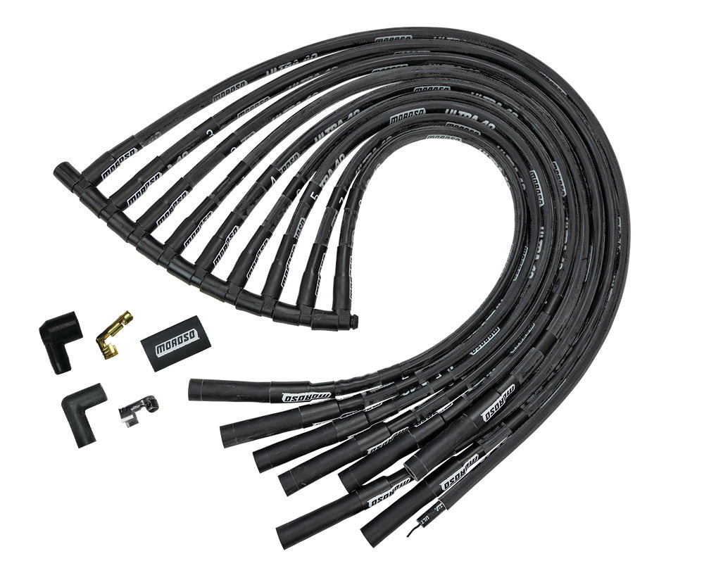 Moroso Ultra 40 Plug Wire Set - Black MPN MOR73819 For Chevy