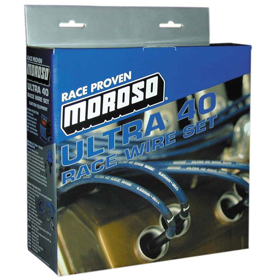 Moroso Ultra 40 Plug Wire Set - Sleeved Black MPN MOR73833 For Ford