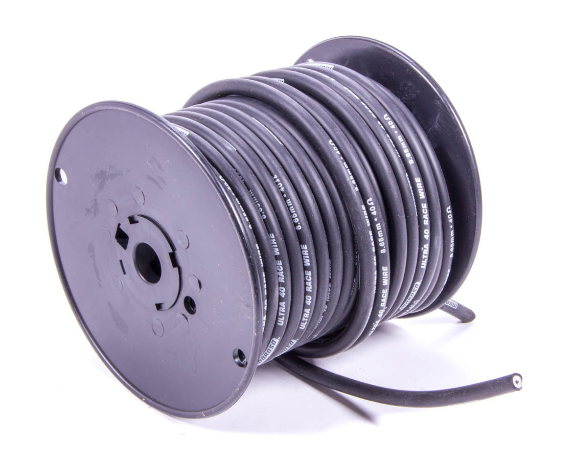 Moroso Ultra 40 Ignition Wire Black 100ft Spool MOR73838
