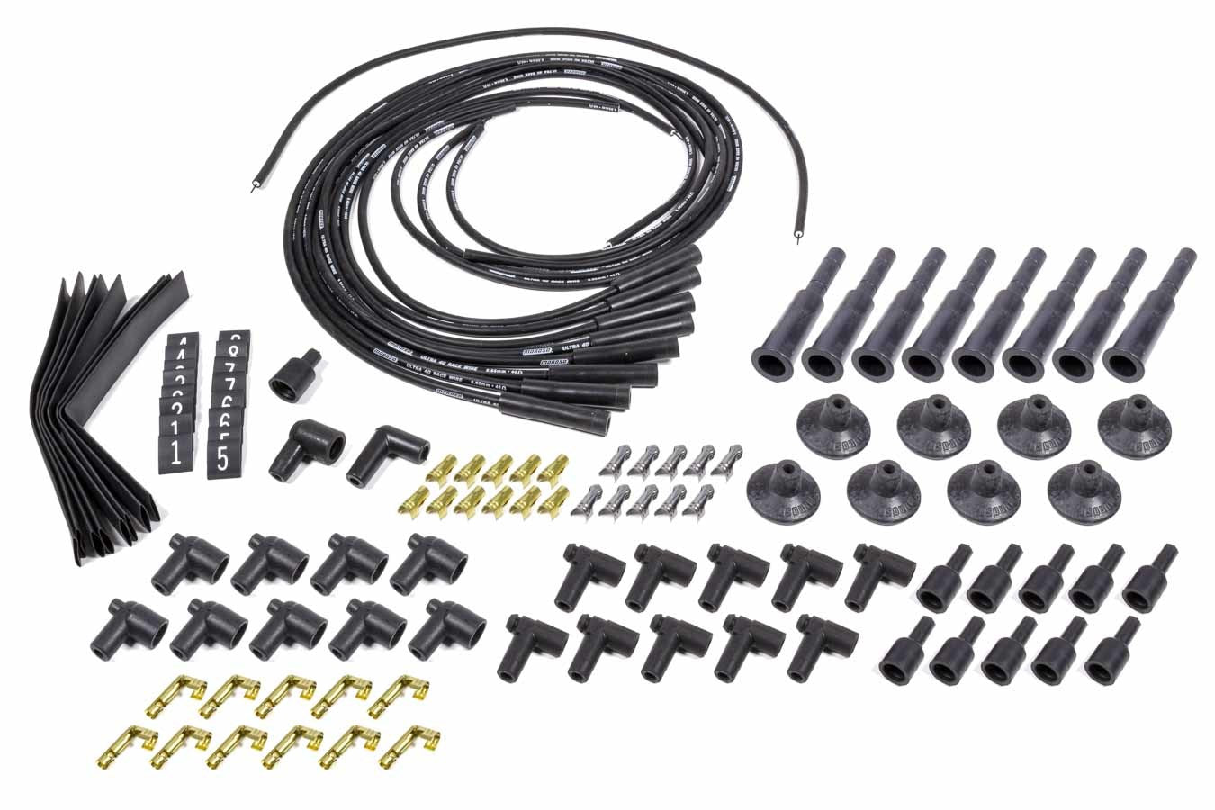 Moroso Ultra 40 Plug Wire Set Hemi Style Black MPN MOR73841 For Mopar