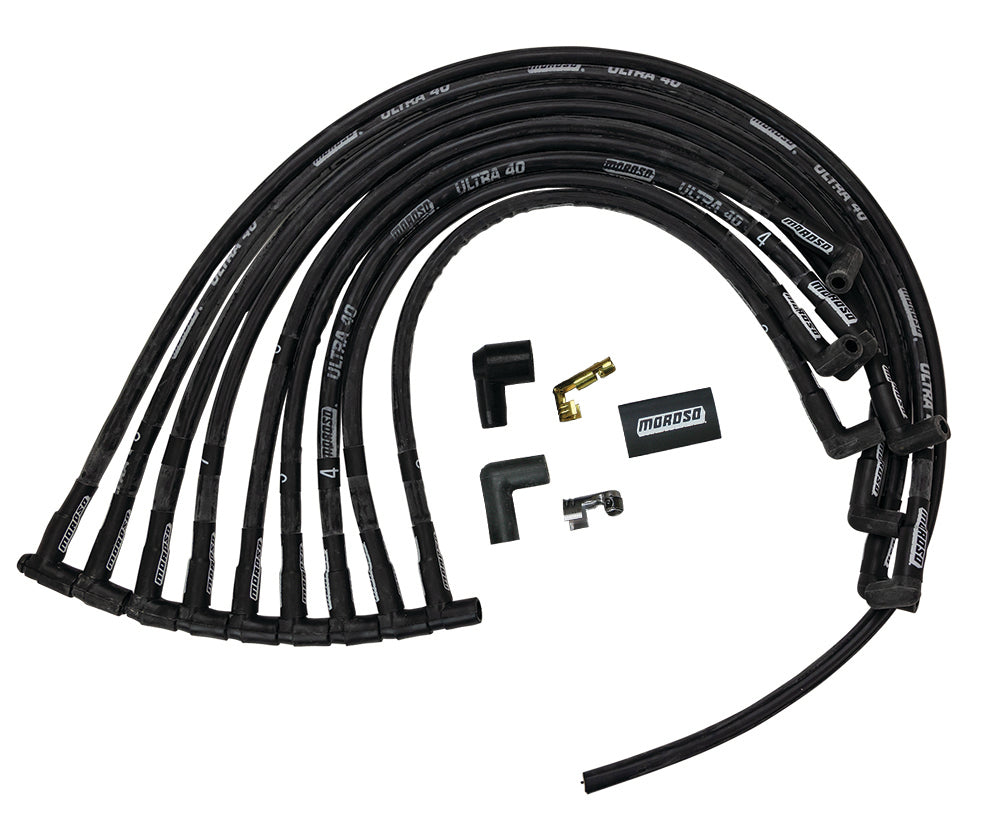 Moroso Ultra 40 Plug Wire Set SBC w/Jesel Front Drive MPN MOR73842 For Chevy