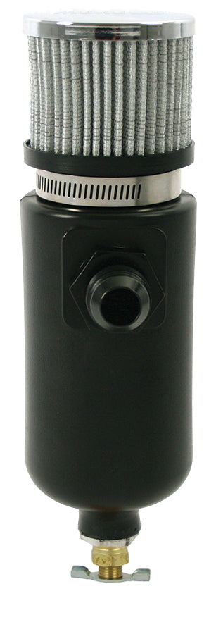 Moroso 1qt Breather Tank w/6an Inlet Black Polyethylene MPN MOR85406