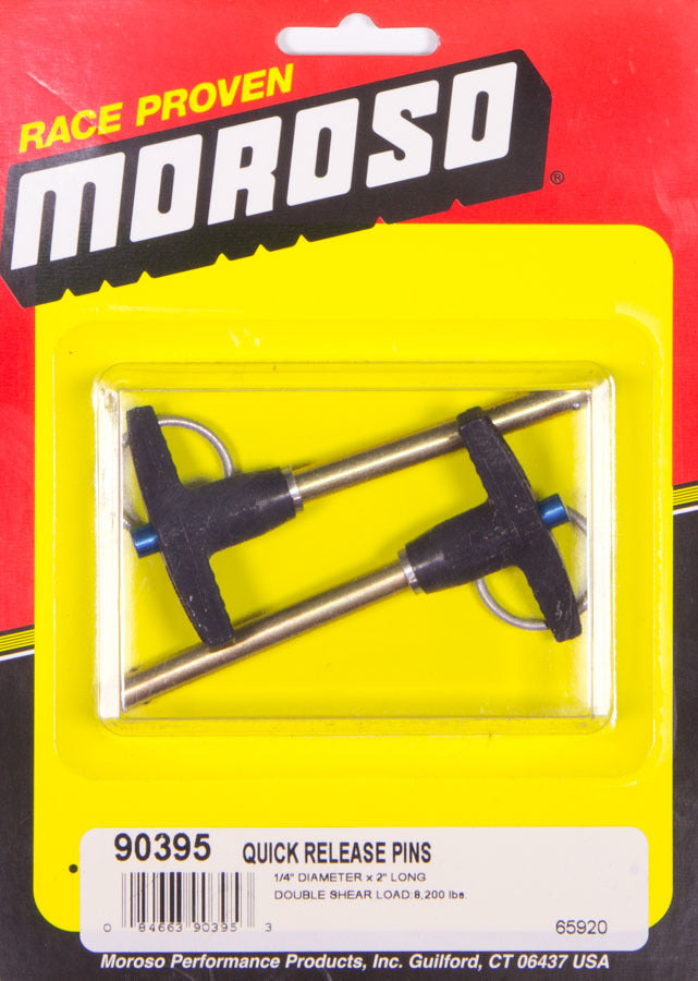 Moroso Quick Release Pins (2) 1/4 x 2in MPN MOR90395
