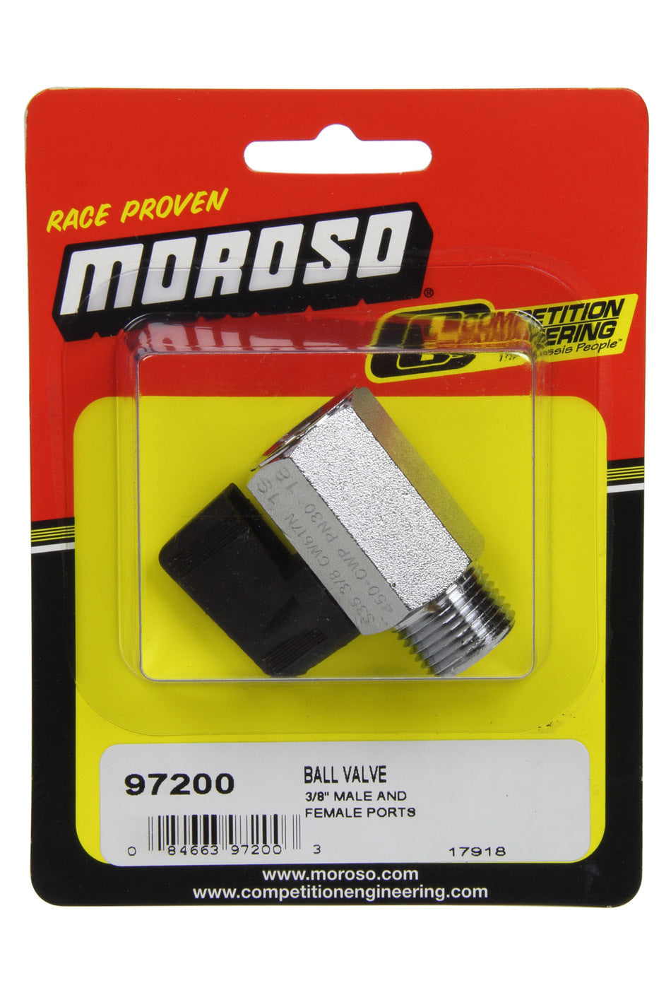 Moroso Ball Valve 3/8npt Male to 3/8npt Female MOR97200