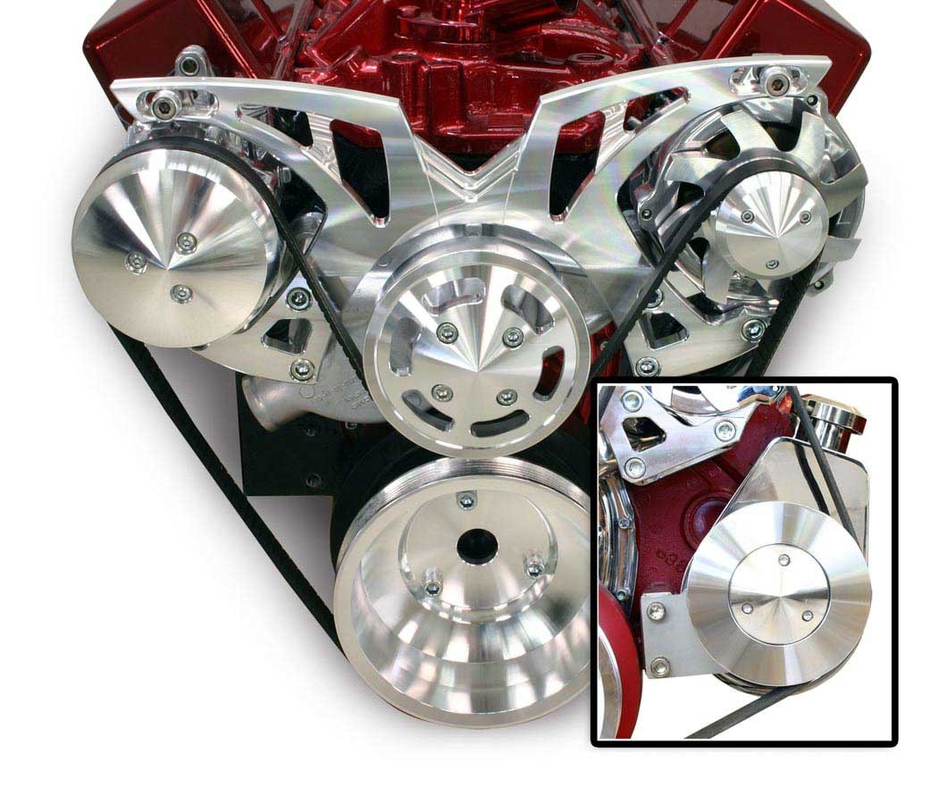 March Performance SBC Style Track Pulley Set w/Power Steering MPN MPP21155 For Chevy