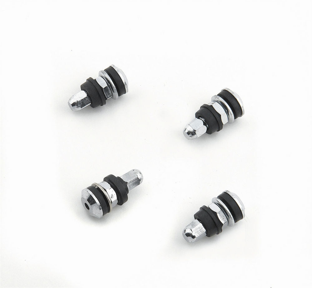 Mr. Gasket Chrome Tire Valves (4pk) Short Screw-On Mount MRG1957