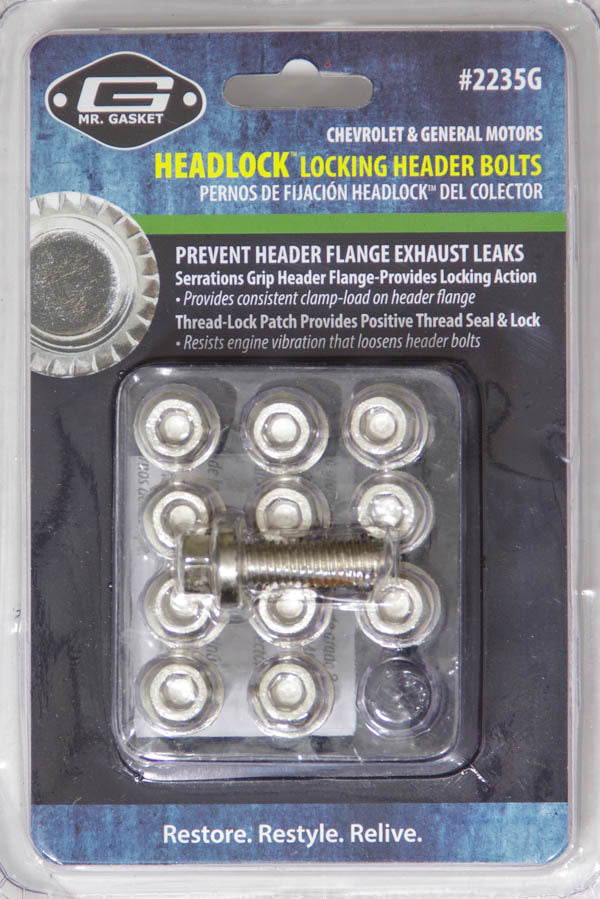 Mr. Gasket Locking Header Bolt Kit 8mm x 1.25 x 1.0mm 12pk MPN MRG2235G For GM LS-Series