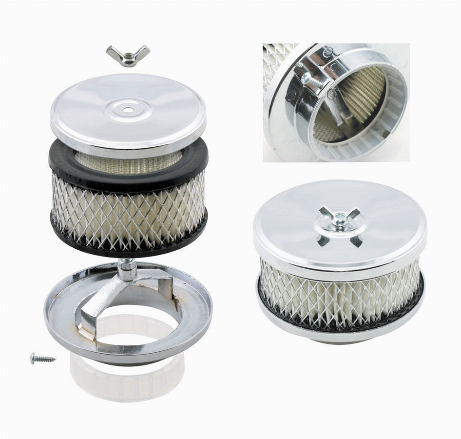Mr. Gasket 4in Chrome Air Cleaner MRG4354