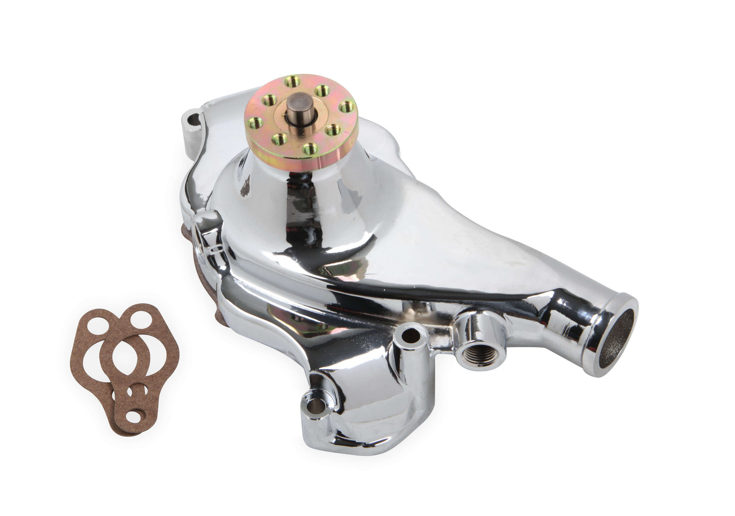 Mr. Gasket SBC Short Water Pump Alm. w/Chrome Finish MRG7014G