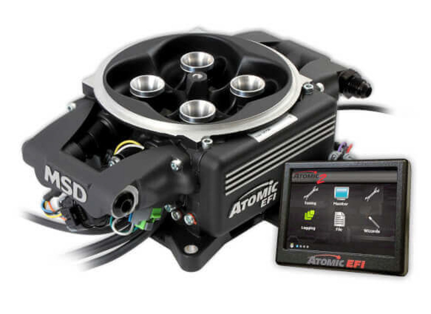 Msd Ignition Atomic 2 EFI TBI Kit Black Finish MPN MSD2910-2BK