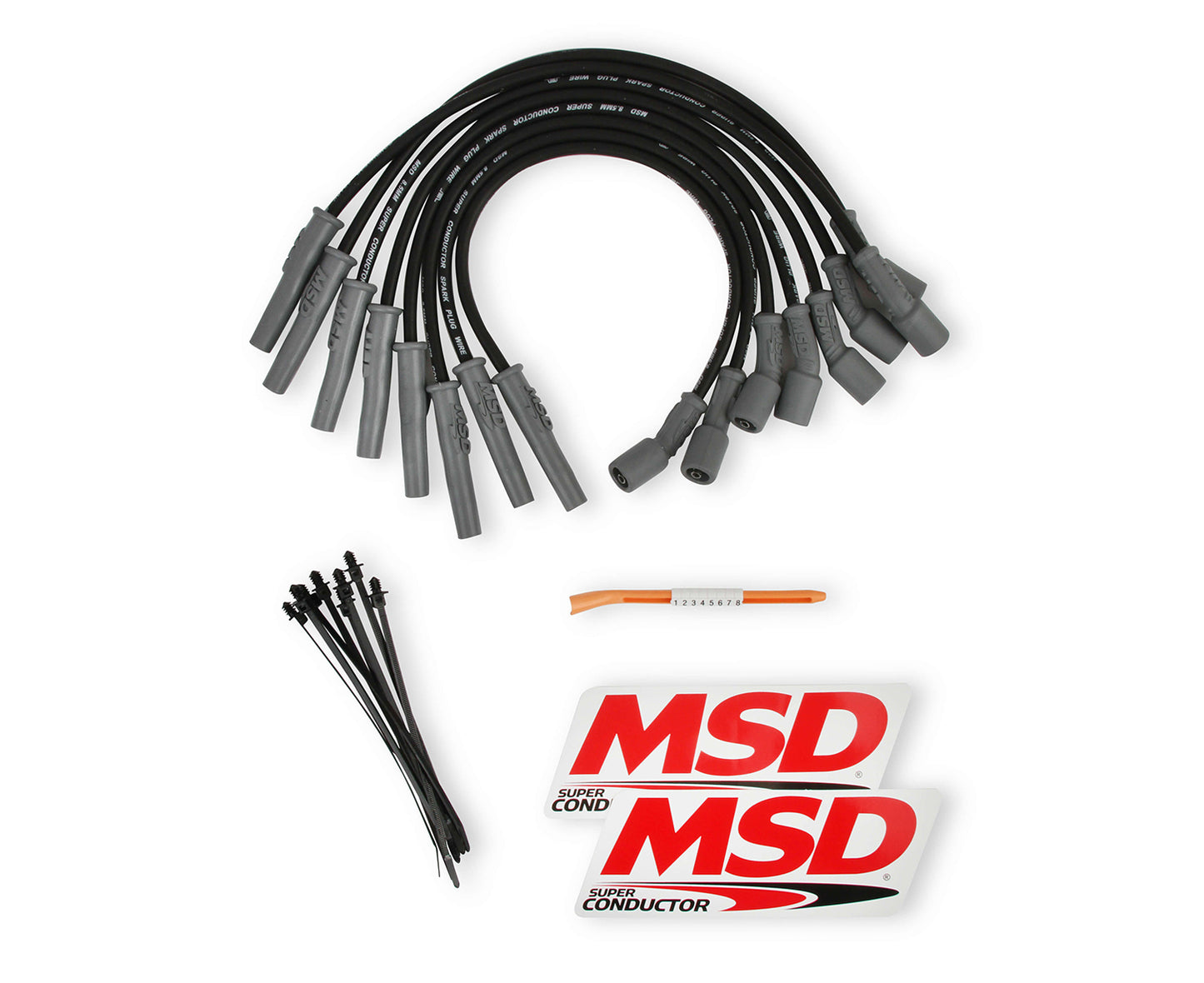 Msd Ignition 8.5mm Plug Wire Set Ford Raptor 10-15 6.2L Black MPN MSD31633 For Ford Fullsize Truck 2010-15